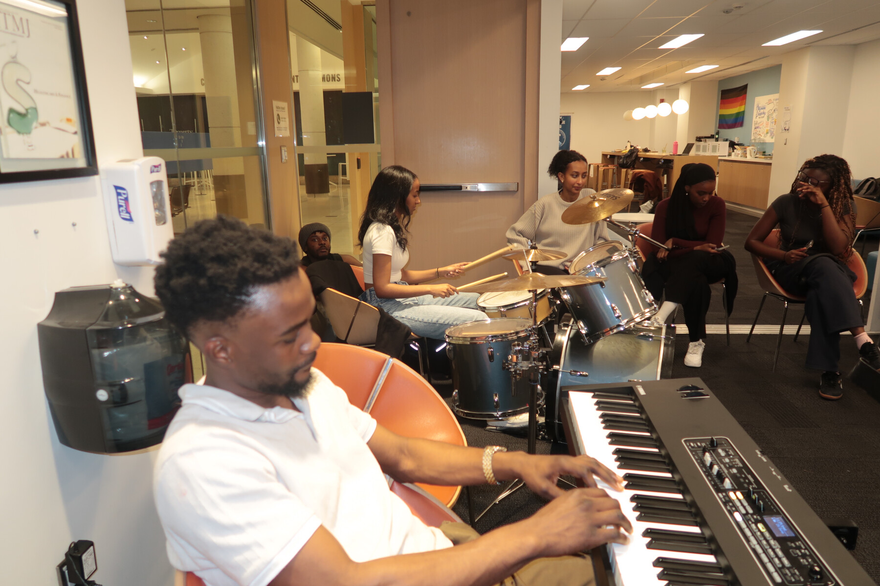 Musicians rehearsing for Muziqa.
